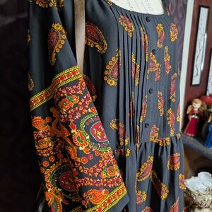 Bohemian Paisley Print Dress